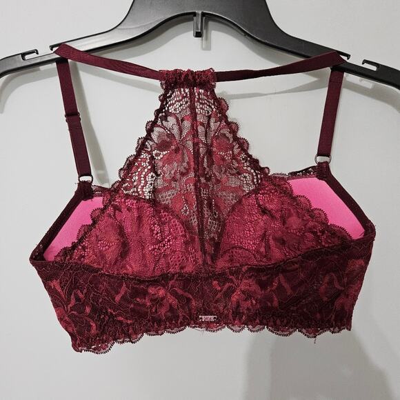 Victoria's Secret PINK Racerback Bralette Underwire Size 32DD Bra Front Closure - Picture 10 of 15